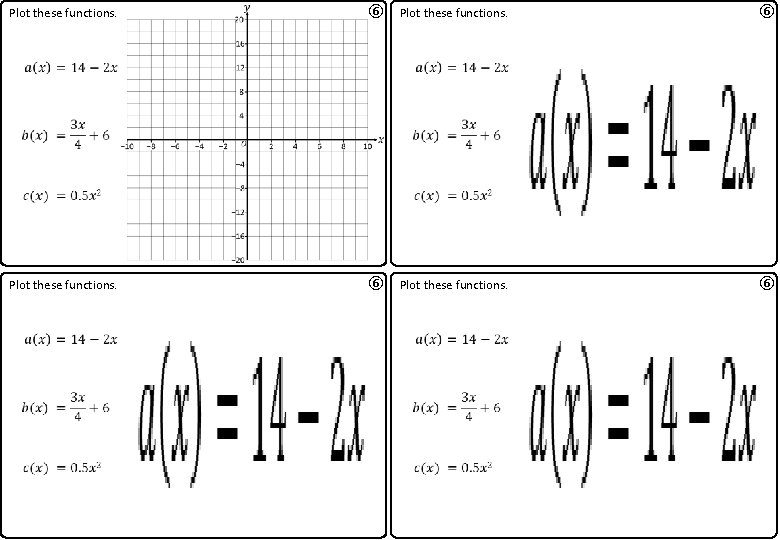 Plot these functions. ⑥ Plot these functions. ⑥ ⑥ 