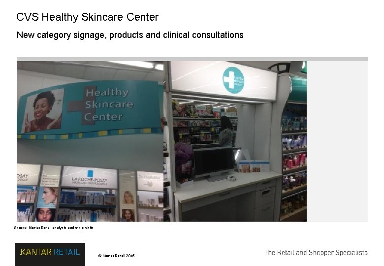 CVS Healthy Skincare Center New category signage, products and clinical consultations Source: Kantar Retail