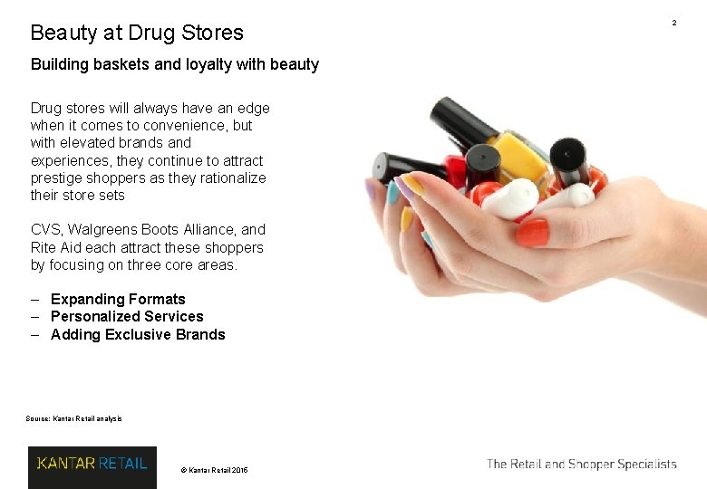 Beauty at Drug Stores Building baskets and loyalty with beauty Drug stores will always