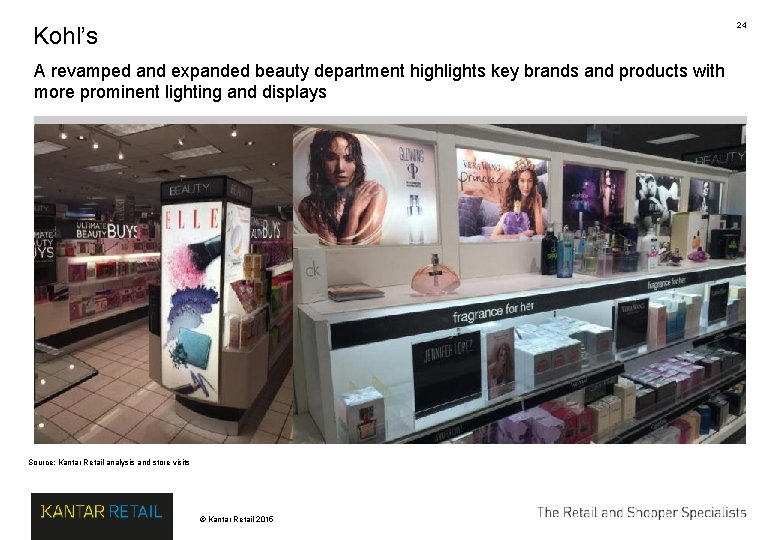 24 Kohl’s A revamped and expanded beauty department highlights key brands and products with