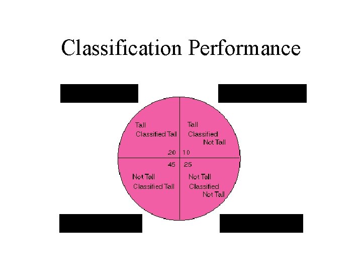 Classification Performance True Positive False Negative False Positive True Negative 