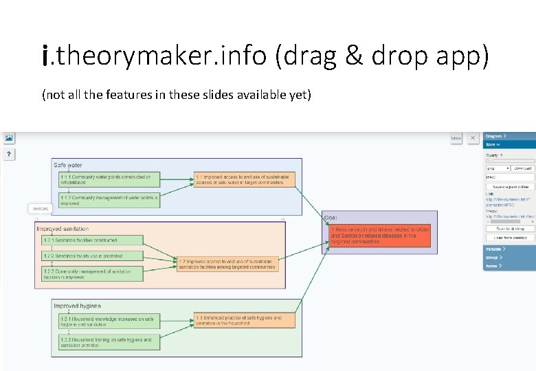 i. theorymaker. info (drag & drop app) (not all the features in these slides