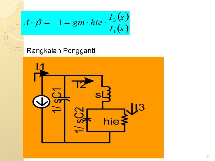 Rangkaian Pengganti : 27 