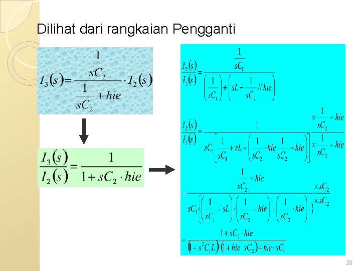 Dilihat dari rangkaian Pengganti 28 