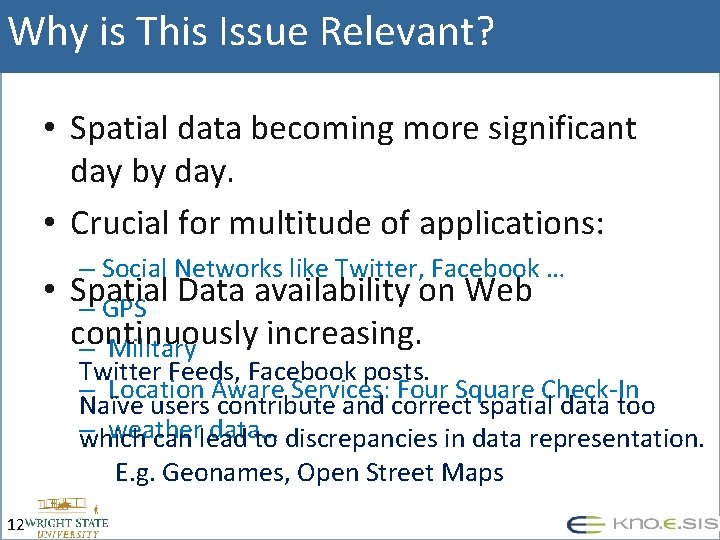 Why is This Issue Relevant? • Spatial data becoming more significant day by day.