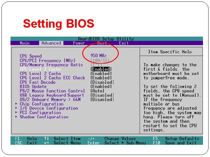 Setting BIOS 