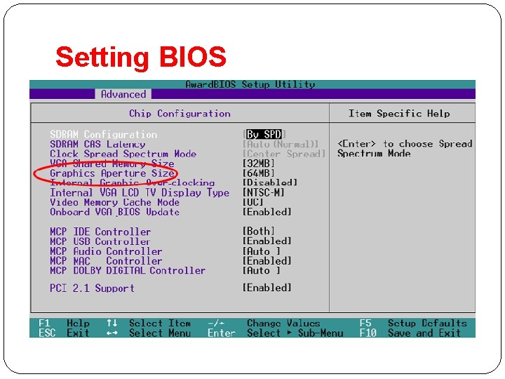 Setting BIOS 