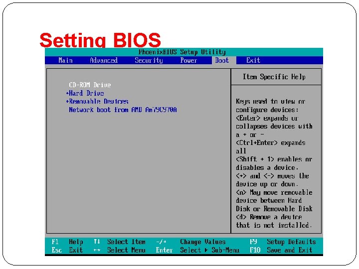 Setting BIOS 