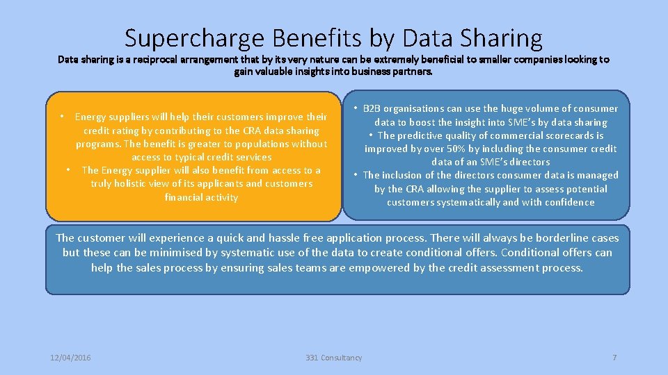Supercharge Benefits by Data Sharing Data sharing is a reciprocal arrangement that by its