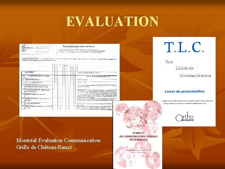 EVALUATION Montréal Evaluation Communication Grille de Château-Rauzé EVALUATION Montréal Evaluation Communication Grille de Château-Rauzé