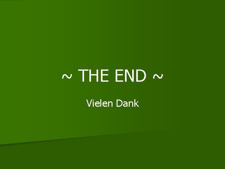 ~ THE END ~ Vielen Dank 