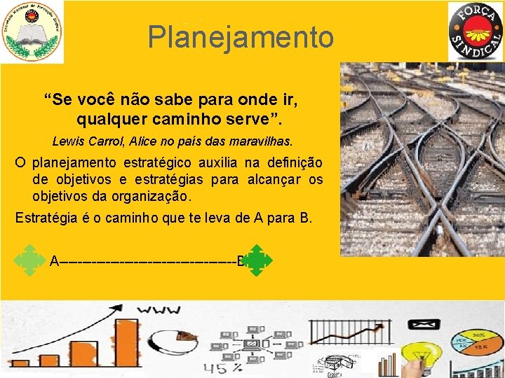  Planejamento “Se você não sabe para onde ir, qualquer caminho serve”. Lewis Carrol,