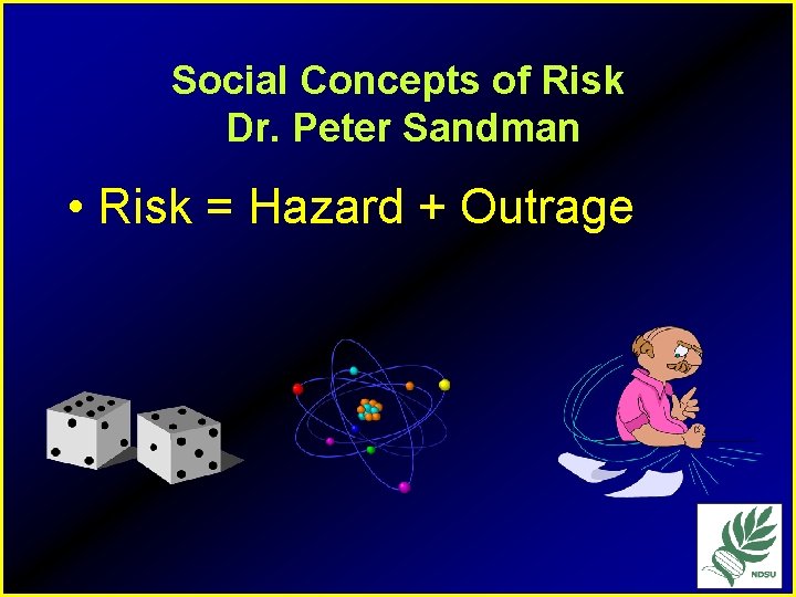 Social Concepts of Risk Dr. Peter Sandman • Risk = Hazard + Outrage 