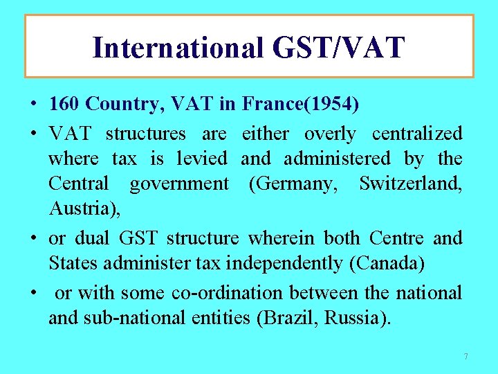 Understanding Goods and Services Tax Brief on earstwhile