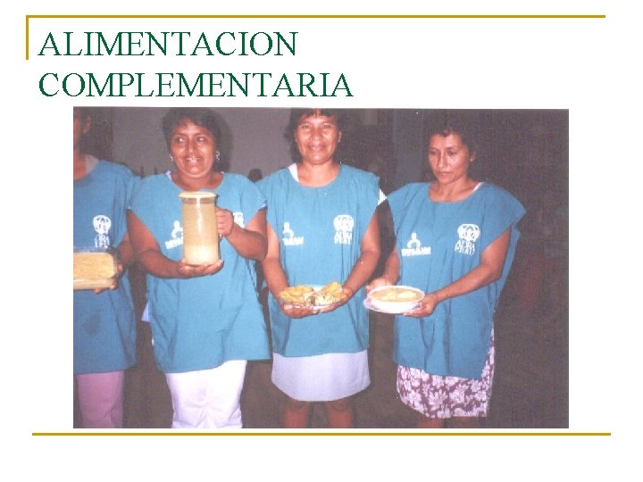 ALIMENTACION COMPLEMENTARIA 