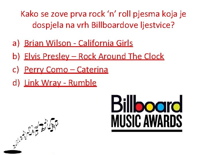 Kako se zove prva rock ‘n’ roll pjesma koja je dospjela na vrh Billboardove