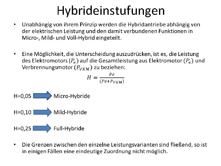 Hybrideinstufungen • 