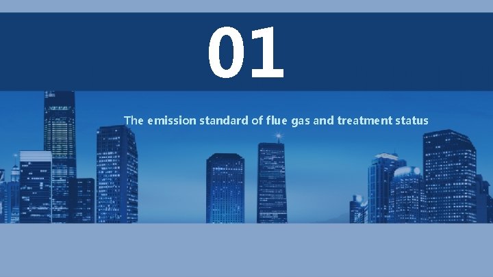 01 The emission standard of flue gas and treatment status 