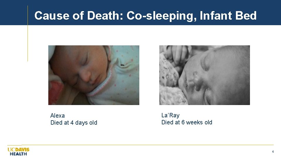 Cause of Death: Co-sleeping, Infant Bed Alexa Died at 4 days old La’Ray Died