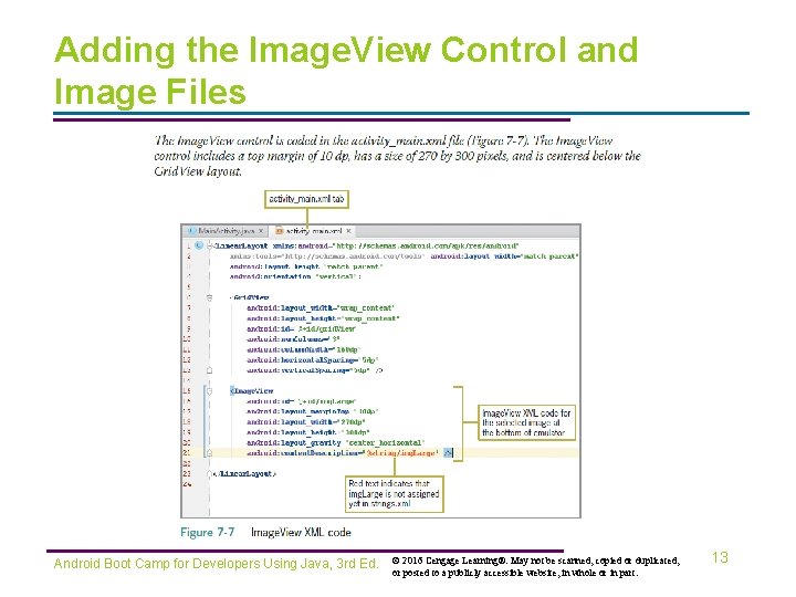 Adding the Image. View Control and Image Files Android Boot Camp for Developers Using