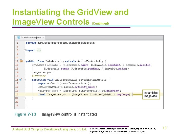 Instantiating the Grid. View and Image. View Controls (Continued) Android Boot Camp for Developers