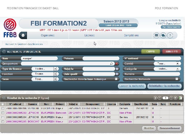FEDERATION FRANCAISE DE BASKET BALL RR - 11/22/2020 POLE FORMATION 