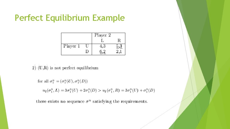 Perfect Equilibrium Example 