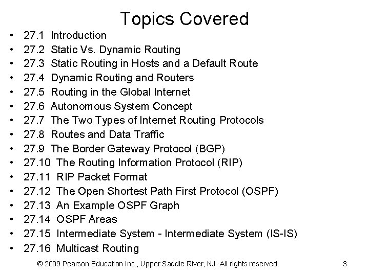  • • • • Topics Covered 27. 1 Introduction 27. 2 Static Vs.