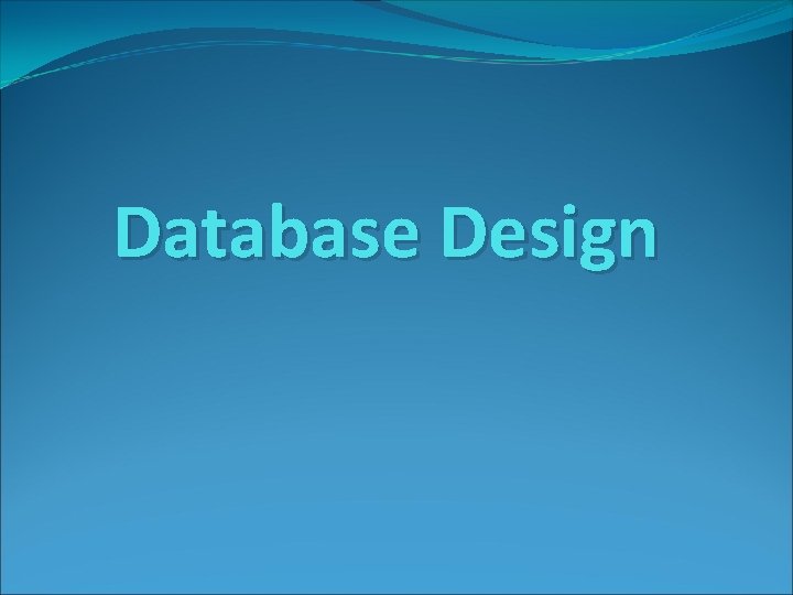 Database Design 