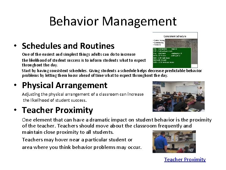 Behavior Management • Schedules and Routines One of the easiest and simplest things adults Behavior Management • Schedules and Routines One of the easiest and simplest things adults