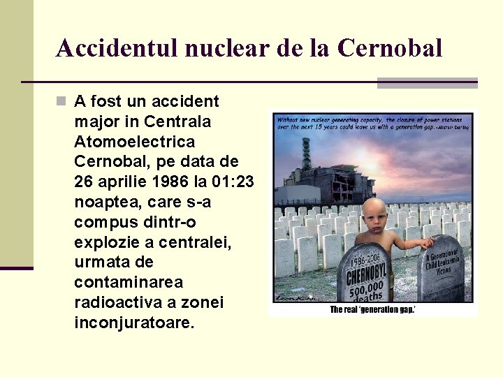 Accidentul nuclear de la Cernobal n A fost un accident major in Centrala Atomoelectrica