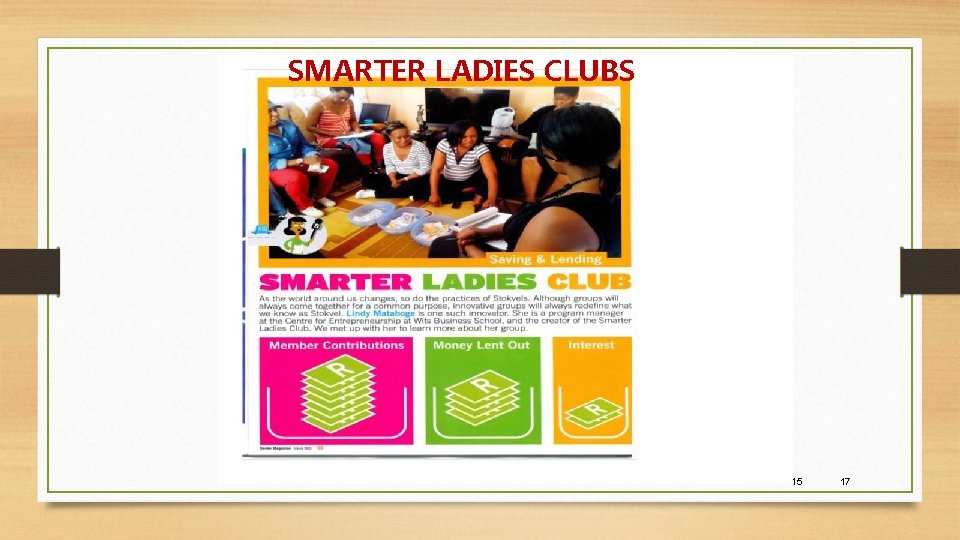 SMARTER LADIES CLUBS 12/09/2015 17 