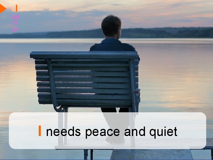 I E SN TF JP I needs peace and quiet 