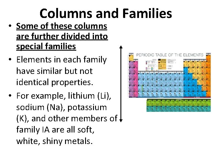 Columns and Families • Some of these columns are further divided into special families