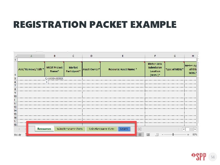 REGISTRATION PACKET EXAMPLE 14 