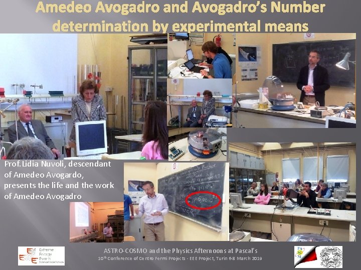 Amedeo Avogadro and Avogadro’s Number determination by experimental means Prof. Lidia Nuvoli, descendant of