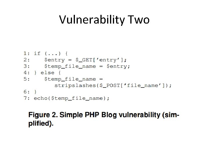 Vulnerability Two 