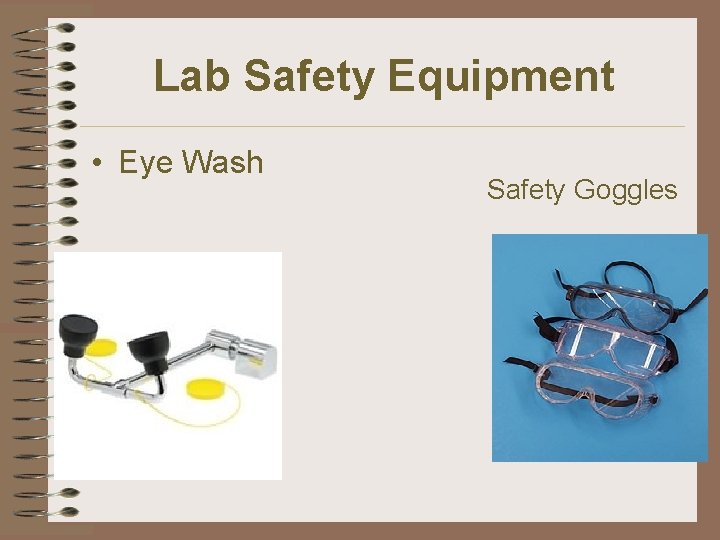 Lab Safety Equipment • Eye Wash Safety Goggles 