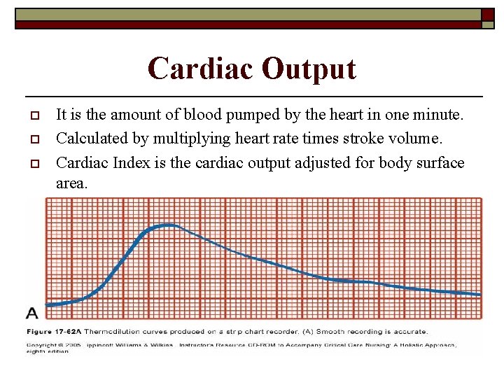 Cardiac Output o o o It is the amount of blood pumped by the