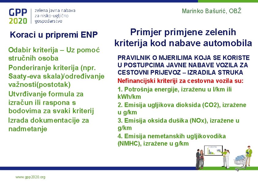 Marinko Bašurić, OBŽ Koraci u pripremi ENP Odabir kriterija – Uz pomoć stručnih osoba