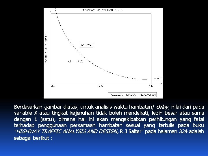 Berdasarkan gambar diatas, untuk analisis waktu hambatan/ delay, nilai dari pada variable X atau