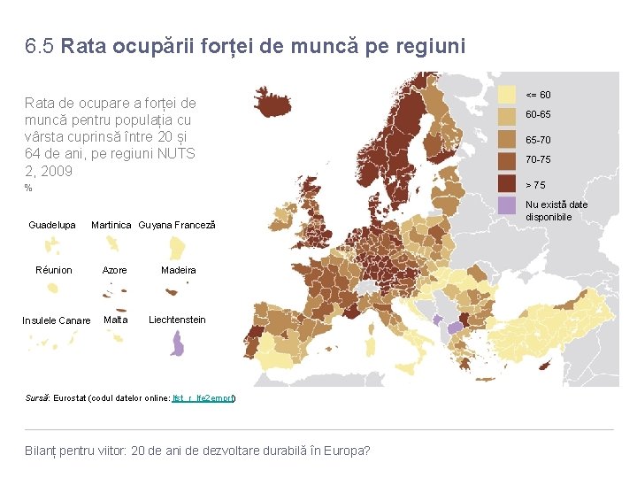 6. 5 Rata ocupării forței de muncă pe regiuni Rata de ocupare a forței 6. 5 Rata ocupării forței de muncă pe regiuni Rata de ocupare a forței