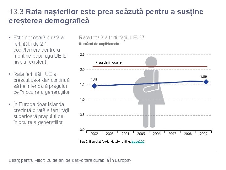 13. 3 Rata nașterilor este prea scăzută pentru a susține creșterea demografică • Este