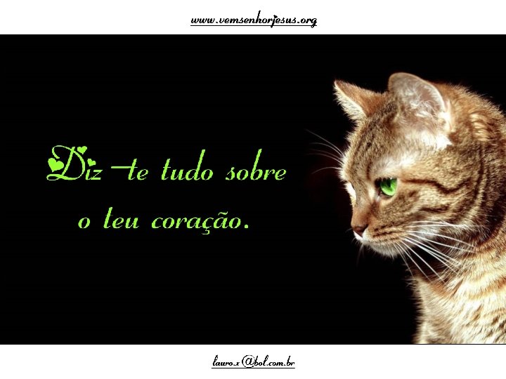 lauro. x@bol. com. br http: //www. vemsenhorjesus. org 