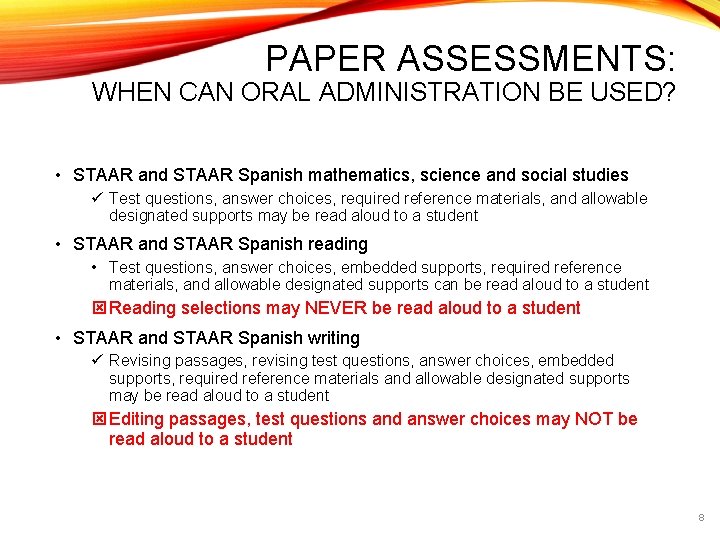 2019 ORALSIGNED ADMINISTRATION GUIDELINES Assessment Accountability 1