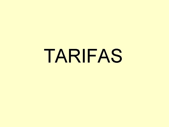 TARIFAS 