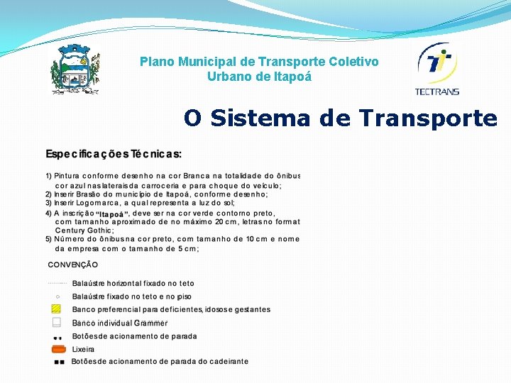 Plano Municipal de Transporte Coletivo Urbano de Itapoá O Sistema de Transporte 