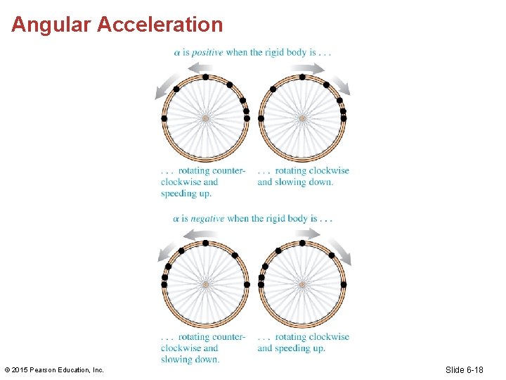 Angular Acceleration [Insert Figure 7. 12] © 2015 Pearson Education, Inc. Slide 6 -18