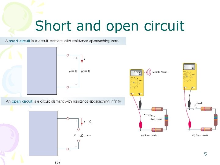 Short and open circuit 5 