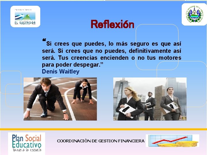 Reflexión “Si crees que puedes, lo más seguro es que así será. Si crees
